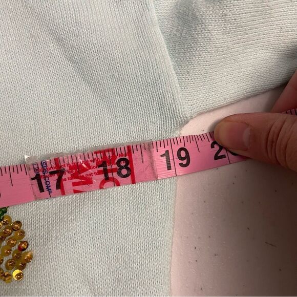 Lilly Pulitzer mint green pineapple sequin embellished sweater top size XXS - Picture 8 of 10